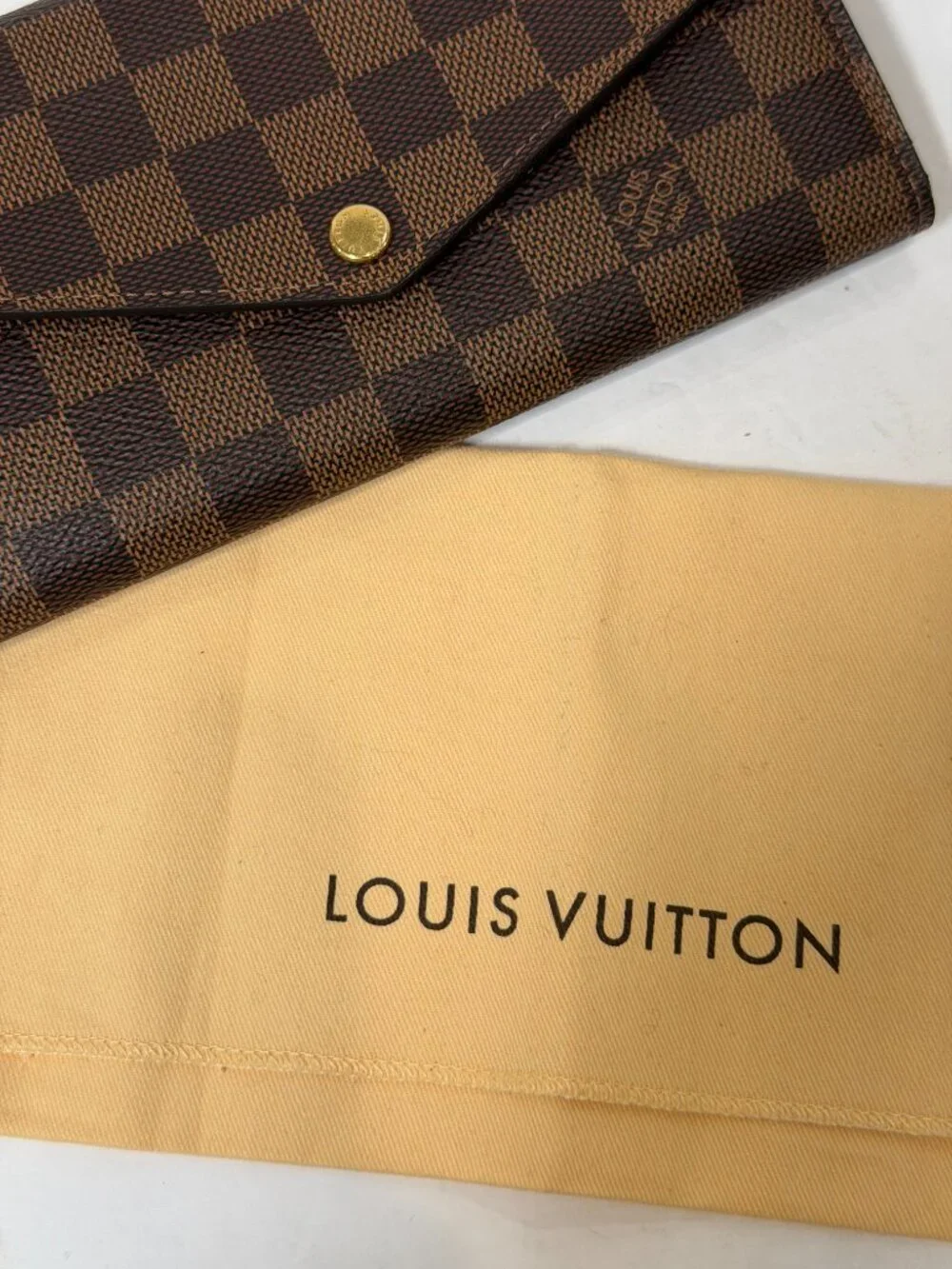 Louis Vuitton 2020 France Brown Damier Sarah Flap Wallet AS IS